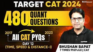 CAT Quant PYQs | Time, Speed & Distance - CAT Previous Year Questions | CAT 2017-23 PYQs | Day 12