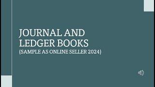 JOURNAL and LEDGER (Online Seller)