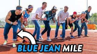 1 Mile Race in BLUE JEANS vs Subscribers!