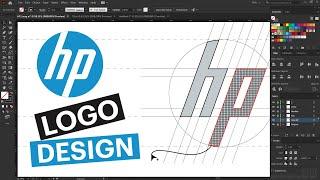 HP Logo Design Illustration  - Adobe Illustrator tips - Design.lk