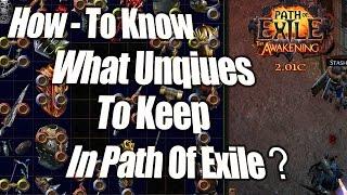 What Unique's to Keep In Stash Tab For Trading and what to Vendor In Path of Exile 2.0