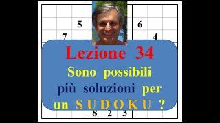 Lez. 34: quante soluzioni per un sudoku ?