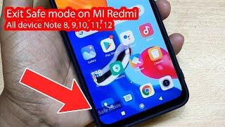 How to remove safe mode in Redmi note 8, 9, 10, 11, 12,
