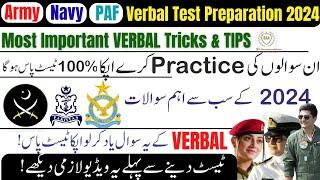 Verbal intelligence test preparation  | Verbal Tips& tricks | intelligence test of Army,Navy,PAF
