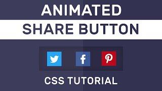 Animated Social Share Button CSS | CSS Social Buttons | CSS Tutorial