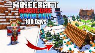 I Survived 100 Days IN A SNOW ONLY WORLD in Minecraft Hardcore!