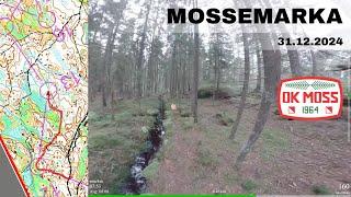 Headcam Orienteering: Mossemarka, Østfold. New Year's Race 2024.