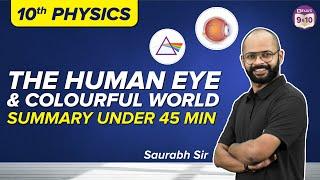 The Human Eye and Colourful World Class 10 Science Chapter Summary Under 45 Mins | CBSE Boards 2023