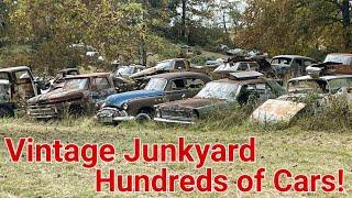 Incredible old car junkyard in Kentucky! Hundreds of cars and trucks, all for sale.