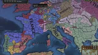 EU4 Milan form Roman Empire timelapse (Mare Nostrum)