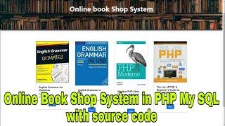 Online Book Shop System in PHP My SQL with source code