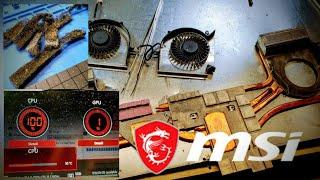 MSI GAMING G SERIES MS-16 Eindhoven 5706 5692 ER Full Disassembly Thermal Paste Clean Fan Cool Heat