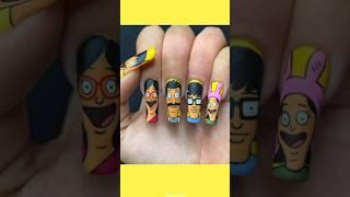 Painting Bob from BOB’S BURGERS on my Nail! #bobsburgers #diynailart #freehandnailart #haysalto