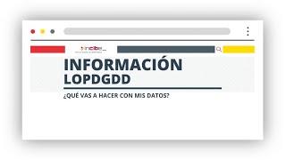 ¿Qué vas a hacer con mis datos? (actualización)