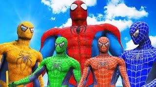 TEAM SPIDER-MAN VS SPIDERMAN MUSCLE - EPIC SUPERHEROES BATTLE