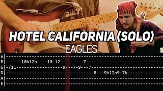 Eagles - Hotel California solo (Guitar lesson with TAB)