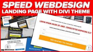 Simple Speed Web Design Landing Page with Divi