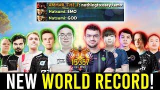 NEW DOTA WORLD RECORD with the MOST HIGHEST AVG MMR GAME EVER! (15,357) - OPEN ALL CHATS!!!