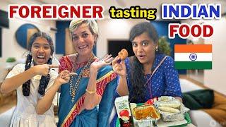 AMERICAN Tasting INDIAN FOOD Challenge|| Crazy Challenge with FOREIGNER || Ammu Times ||