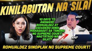 OMG! KAKAPASOK LANG ATTY. CAMILLE TING NG SUPREME COURT SINAGOT SI ROMUALDEZ AT ESCUDERO TAKOT NA!