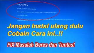 Cara Mengatasi Windows 10 Problem Bluescreen Error Recovery |Your PC Couldn't Start Properly