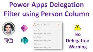 Part 5 - PowerApps Delegation & Gallery Filtering using Person column (single and multi select)
