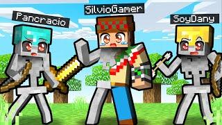 ¡PASO Minecraft PERO los ESQUELETOS me AYUDAN!  SILVIOGAMER MINECRAFT PERO