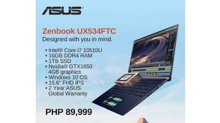 ASUS ZENBOOK SCREENPAD UX534FTC-A7611T QUICK REVIEW AND SPECS