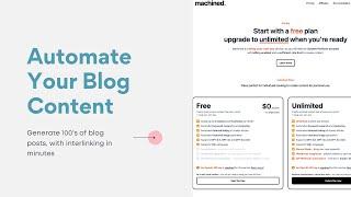 Automating Blog Content - Machined.AI Review