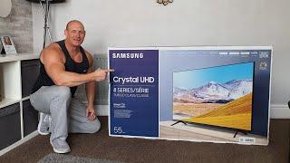 NEW 2020 Samsung TU8000 55” TV,unboxing,setup,wall mounting,picture & audio demo