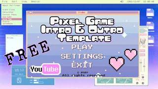 Pixel Game Cute Intro & Outro Template | NO Text #2