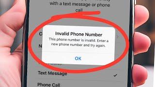 How to Fix invalid Phone Number in Apple ID | This Phone Number is Invalid Problem iPhone