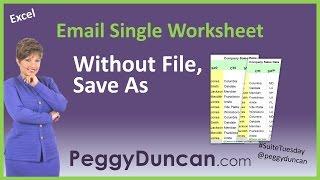 How to Email a Single Excel Worksheet in a Workbook (updated)
