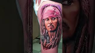 Pirates of the Caribbean full leg tattoo by @Marek Hali