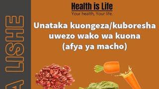 Vyakula vitakavyoboresha afya ya macho yako. #health #afya #healthislife #healthyfood healthyf