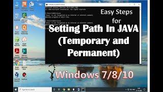 How to Set Path In Java (Temporary and Permanent) In any Operating System.