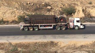 Pakistani overload truck trailer power full trailer container #trending #automobile #truck #travel