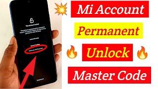 Mi Account Bypass / Remove Permanent Without Pc Using Master Code | *Activate This Device*