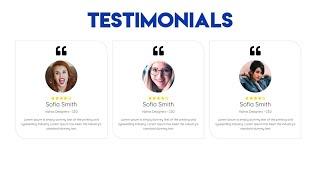 How To Make Website Testimonials Carousel Using HTML CSS And Bootstrap | SpeedArt