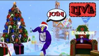 LIVE! Playing Gorilla Tag New Christmas Update! Minigames! Hangout! Freeze Tag! ROAD TO 8K!