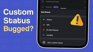 Discord custom status resetting or disappearing, issue acknowledged