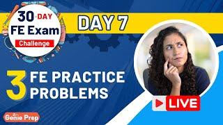 30-Day FE Exam Challenge (Day 7)  -  Solving 3 FE Practice Problems