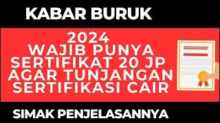 2024 Syarat Tunjangan Sertifikasi Guru Cair wajib Punya Sertifikat Pelatihan #sertifikasiguru