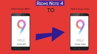 Redmi Note 4 MIUI 9 Global BETA To MIUI 9 Global Stable
