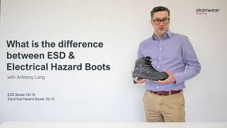 Difference between Electrical Hazard (EH) vs. Electro Static Dissipative (ESD) Safety Footwear.