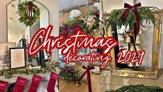 CHRISTMAS CONSOLE TABLE DECOR / CHRISTMAS DINING TABLE DECOR IDEAS / CHRISTMAS DECORATE WITH ME 2024