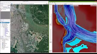 Reversal Flow at Cambodia Mekong River,