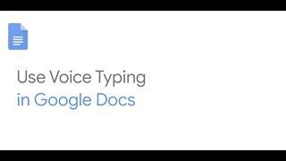 Use voice typing in Google Docs