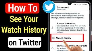 How To Check Watch History On Twitter (EASY 2022) | See Your Watch History on Twitter