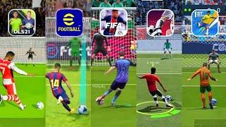 Vive le Football Vs PES 22 Vs DLS 21 Vs FIFA 21 Vs COF | Full Panelty Comparison